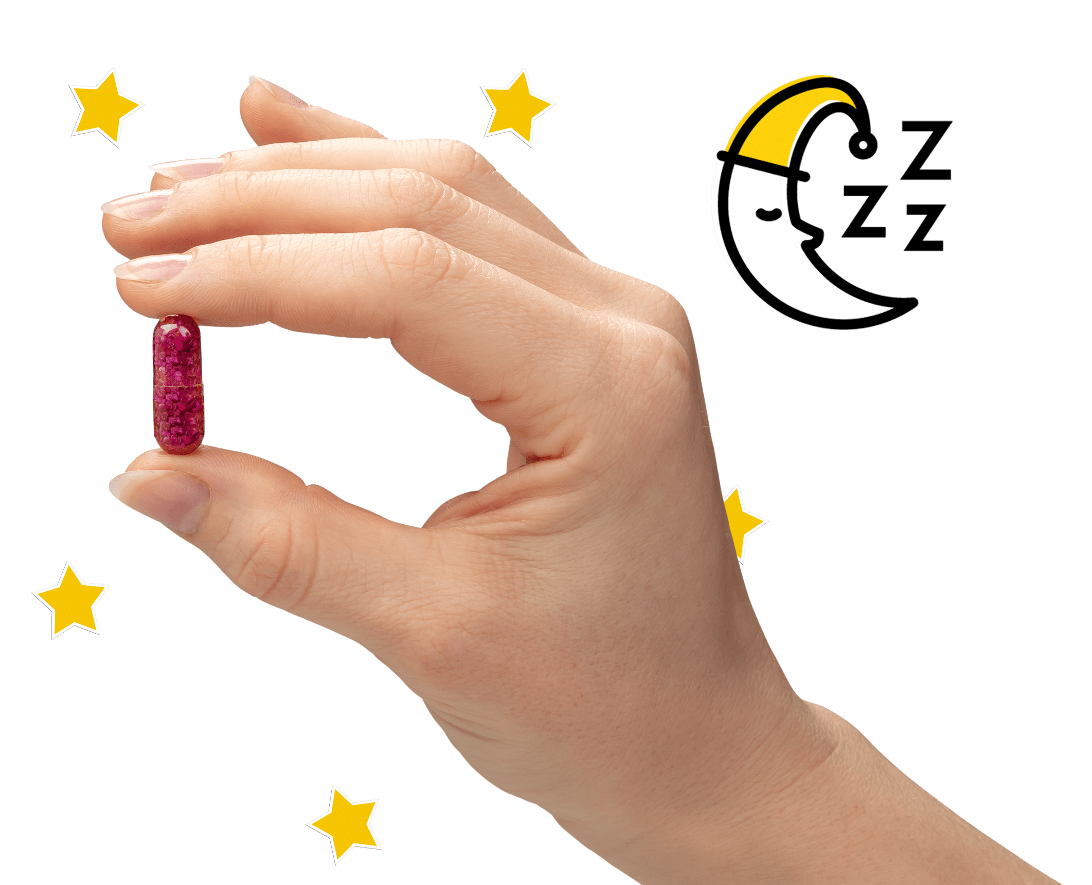 hand holding pill