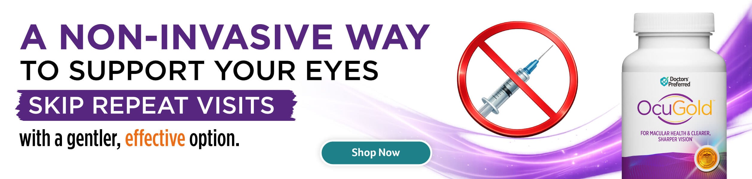 Click to Shop OcuGold Now OcuGold - A Non-Invasive Way to Support Your Eyes