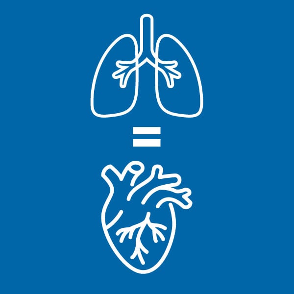 Optimal lung function = a well-supported heart!