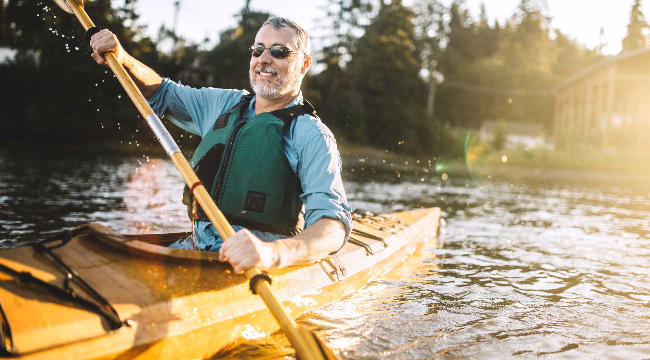 man in kayak