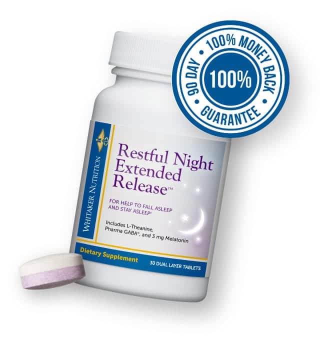 Restful Night Extended Release Bottle and Pill